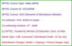 NOC:Elements of Mechanical Vibration