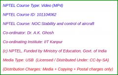 NOC:Stability and control of aircraft (USB)