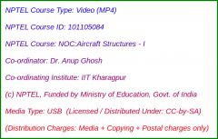 NOC:Aircraft Structures - I (USB)
