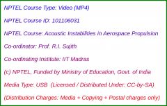 Acoustic Instabilities in Aerospace Propulsion (USB)