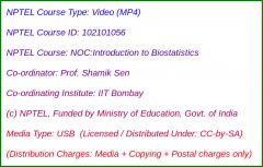 NOC:Introduction to Biostatistics (USB)