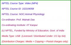 NOC:Animal Physiology (USB)