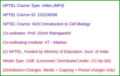 NOC:Introduction to Cell Biology