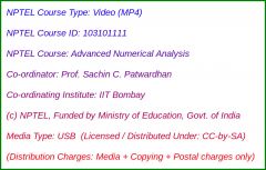 Advanced Numerical Analysis (USB)