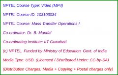 Mass Transfer Operations - I (USB)