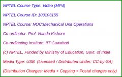 NOC:Mechanical Unit Operations (USB)