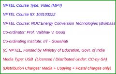 NOC:Energy Conversion Technologies (Biomass and Coal)