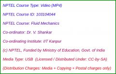 Fluid Mechanics - Dr. V. Shankar (USB)