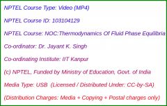 NOC:Thermodynamics Of Fluid Phase Equilibria (USB)