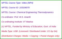 Chemical Engineering Thermodynamics (USB)
