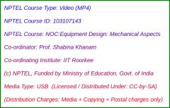 NOC:Equipment Design: Mechanical Aspects (USB)