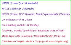 NOC:Transition Metal Organometallic Chemistry (USB)