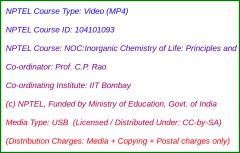 NOC:Inorganic Chemistry of Life: Principles and Perspectives (USB)