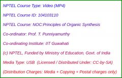 NOC:Principles Of Organic Synthesis (USB)
