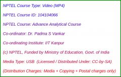 Advance Analytical Course (USB)
