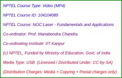 NOC:Laser: Fundamentals and Applications (USB)