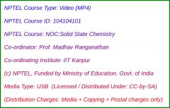 NOC:Solid State Chemistry (USB)