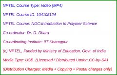 NOC:Introduction to Polymer Science (USB)