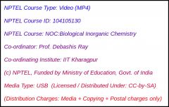NOC:Biological Inorganic Chemistry