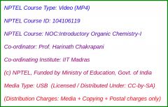 NOC:Introductory Organic Chemistry - I (USB)