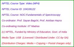 NOC:Fundamentals of Spectroscopy (USB)