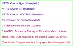 NOC:Fluid Mechanics (USB)