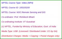NOC:Remote Sensing and GIS (USB)