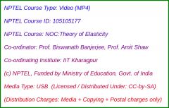 NOC:Theory of Elasticity (USB)