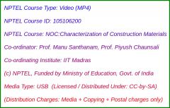 NOC:Characterization of Construction Materials (USB)