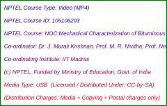 NOC:Mechanical Characterization of Bituminous Materials (USB)