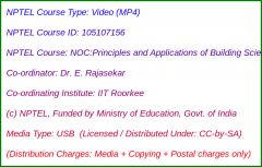 NOC:Principles and Applications of Building Science (USB)