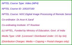 NOC:Digital Image Processing of Remote Sensing Data (USB)