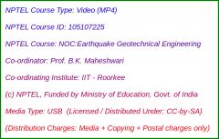 NOC:Earthquake Geotechnical Engineering