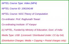 NOC:Theory of Computation (USB)