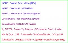 NOC:Modern Algebra (USB)