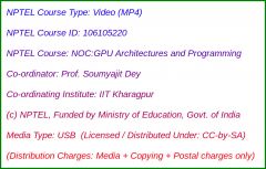 NOC:GPU Architectures and Programming (USB)