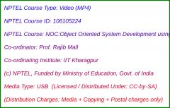 NOC:Object Oriented System Development using UML, Java and Patterns (USB)