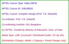 Compiler Design (Prof. Y.N. Srikanth) (USB)