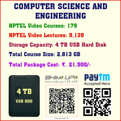 Computer Science and Engineering (179 Video Courses in 4 TB USB HDD)