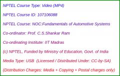 NOC:Fundamentals of Automotive Systems (USB)
