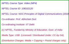 NOC:Principles of Digital Communications - 2018 (USB)