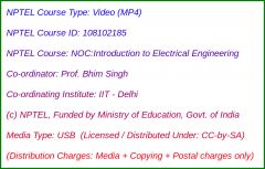 NOC:Introduction to Electrical Engineering