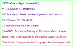 Power Systems Operation and Control (USB)