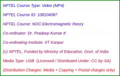 NOC:Electromagnetic Theory (USB)