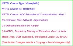 NOC:Principles of Communication - Part 1 (USB)