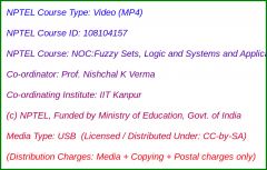 NOC:Fuzzy Sets, Logic and Systems and Applications (USB)