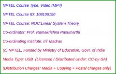 NOC:Linear System Theory (USB)