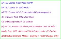NOC:Computational Electromagnetics (USB)