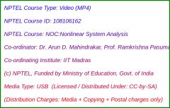 NOC:Nonlinear System Analysis (USB)