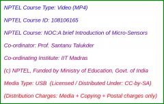 NOC:A brief Introduction of Micro-Sensors (USB)